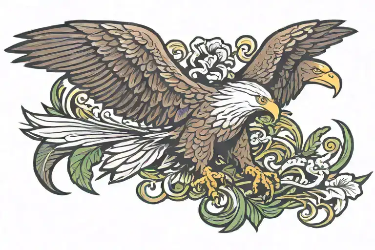 Bald Eagle Perched On Top