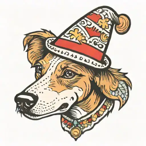 Dog Wearing Party Hat