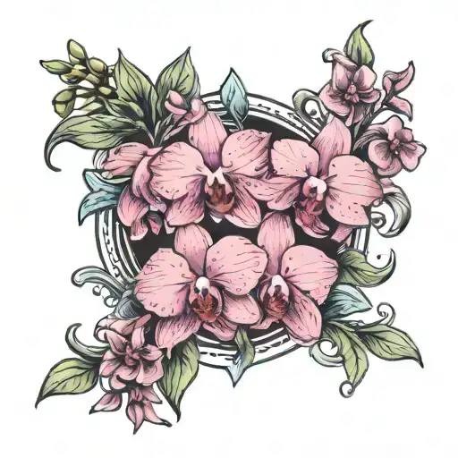 Roman Numerals Of 8 August 2024 Surrounded By Orchids