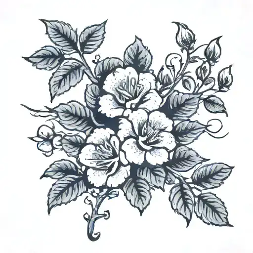 Rose Of Sharon With Vines