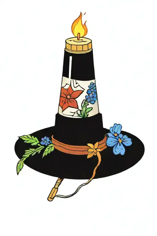 Draw Me A Torch With A Texas Flag And Bluebonnet Flower Intertwined