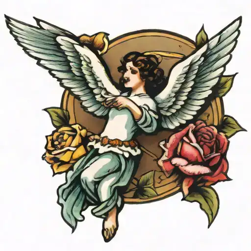 Angel Holding A Hummingbird