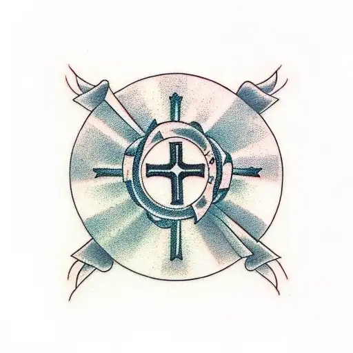 Just A Cross With The Word Sp Concealed