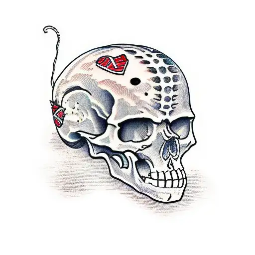 Skeleton In Fullface Helmet