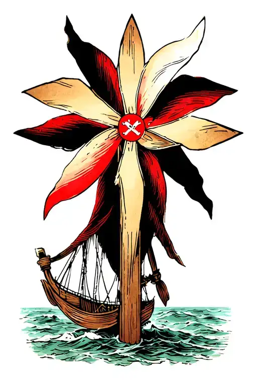 Pirate Pinwheel Christian Cross