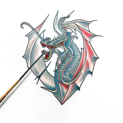 Dragon Eating A Spade