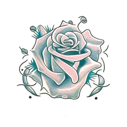 Rose Vine With 2 Flowers