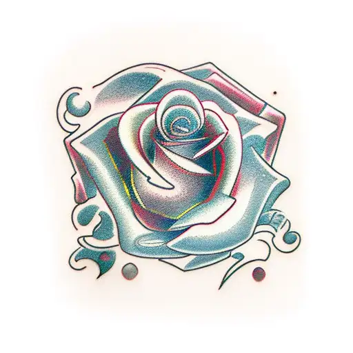 Crystal With Pistol And Rose