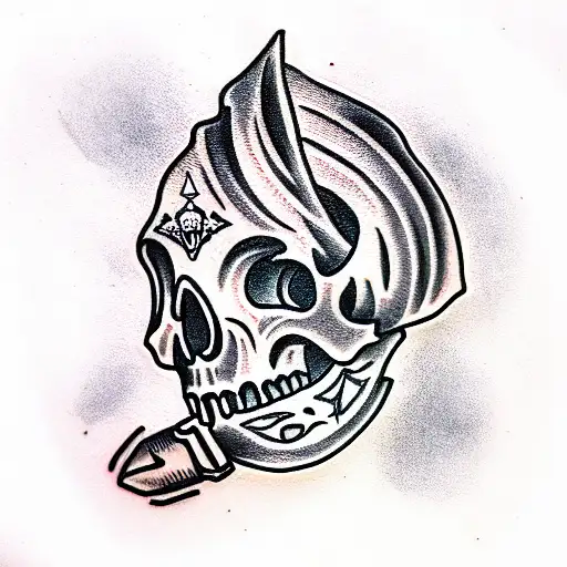 Skull Pierced With A Dagger