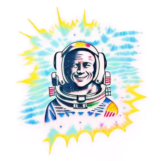 Astronaut In Tie-dye Suit