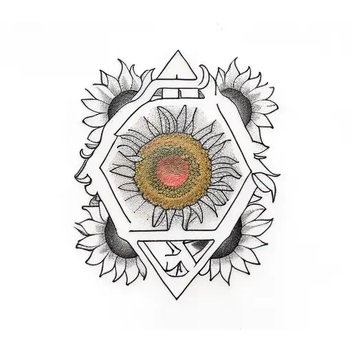 Letter M With Sunflower