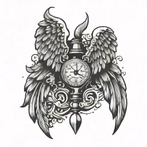 Broken Pendule Angel Wings For Stillbirth Baby