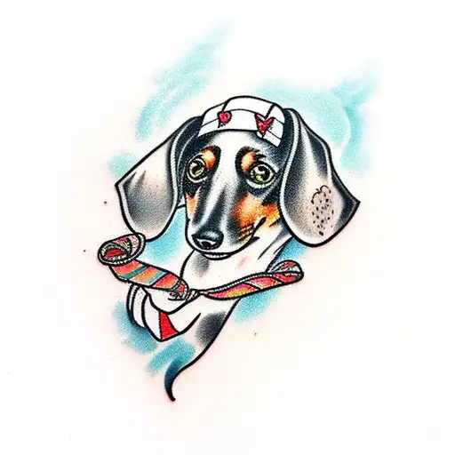 Dachshund And Black Cat Guns