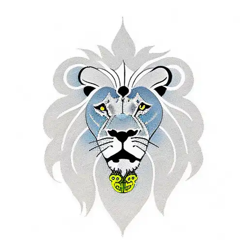 A Lion With Musical Notes Forming Its Mane