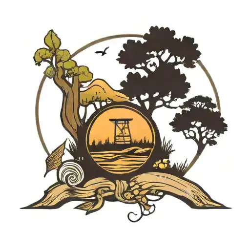 Combine Elements Of Disc Golf And The Outdoors To Create A Nature-themed Disc Golf Scene