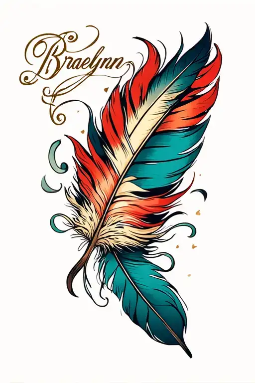 Braelynn Surrounded By A Feather