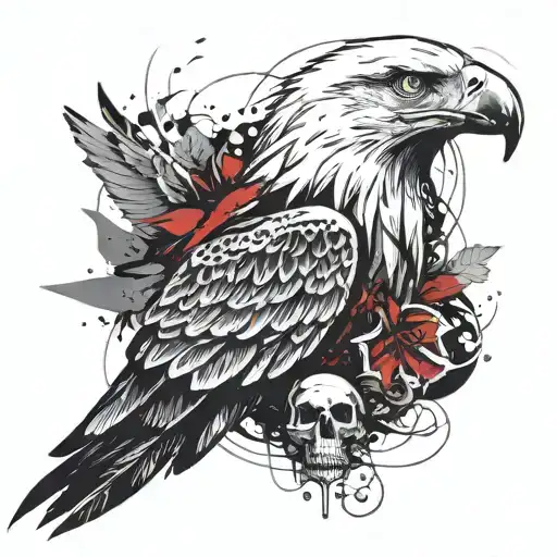 An Eagle With A Skull In It