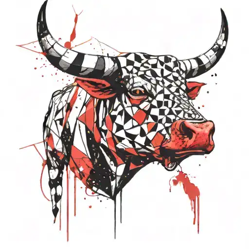 Bull Head Abst Ract And Geometric