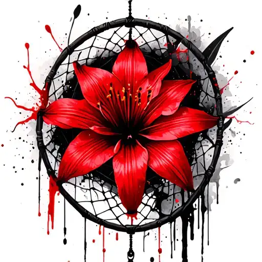 Dream Catcher With Spider Lily