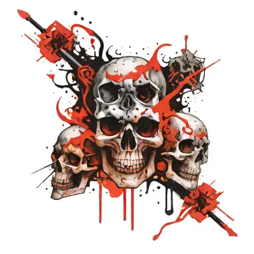 Triple Skull And Panter