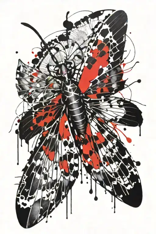 Death Moth Wings Spread