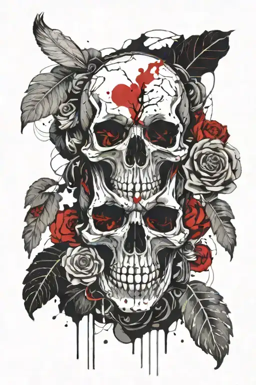 Skull-life&death-anatomical Broken Heart