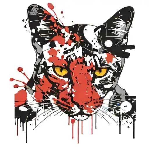 Black And White Cat With White Paws And White Chin