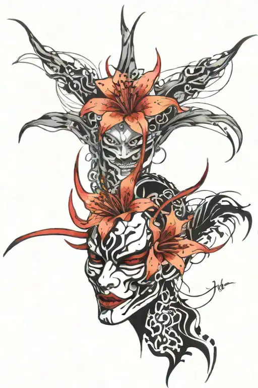 Hannya Mask Filler Red Spider Lily