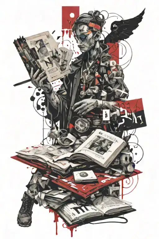 Mage With Book Open In Front With Hourglas