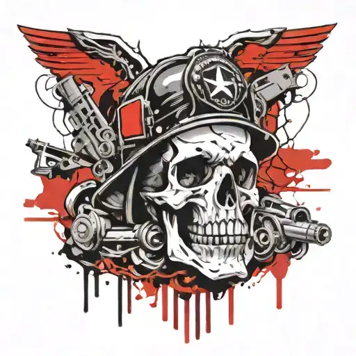 Us Army Firefighter Skull