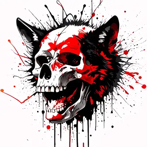 Skull Wolfes Walking