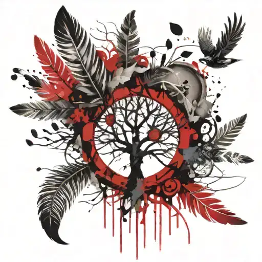 Feathers And Tree Of Life