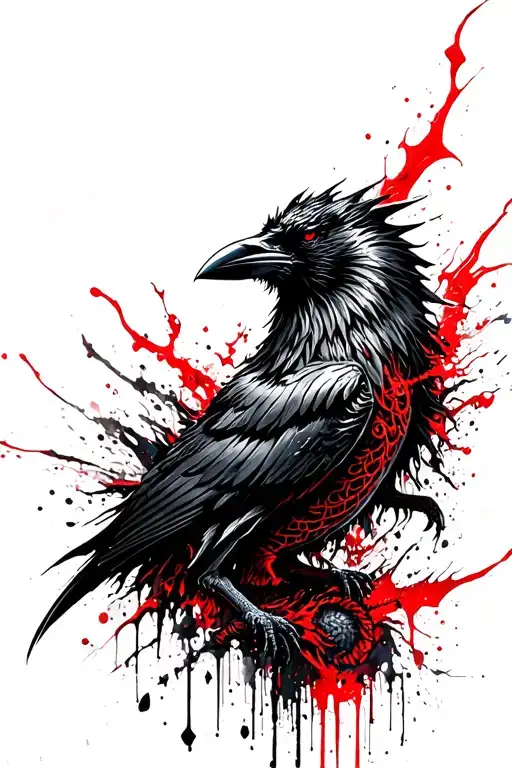 Raven Viking Dragon Runes