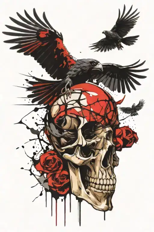 Skull Crow Skull