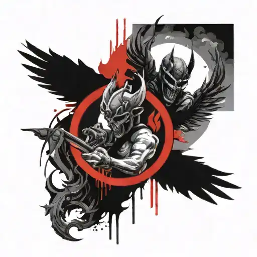 Angel Wing And Demon Wing Demon Horn And Halo