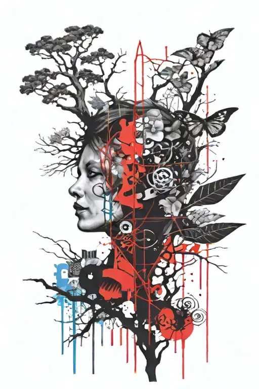 Face Tree Ruler 20Cm Long Hair