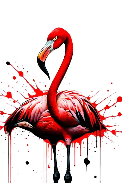 Grave Yard Flamingos Retro