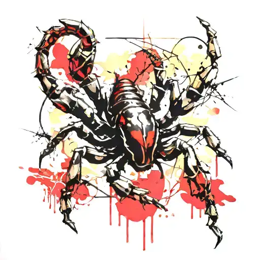 Scorpion With Spider