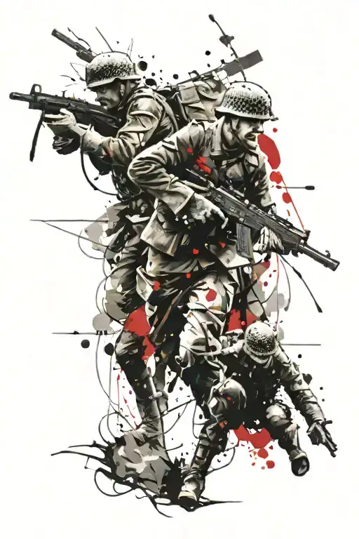 World War 1 German Soldiers Fighting Celtic Soldiers