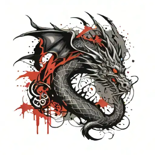 Dragon With Inguz Rune