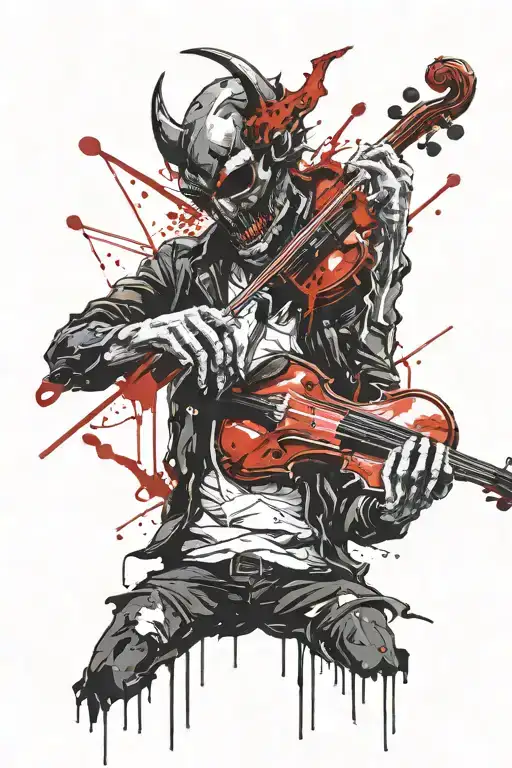 Evil Demon Playing Violin