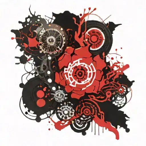 Embroidery Russ World Black Red Fair