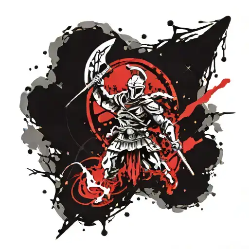 Spartan Warriors In The Night Sky