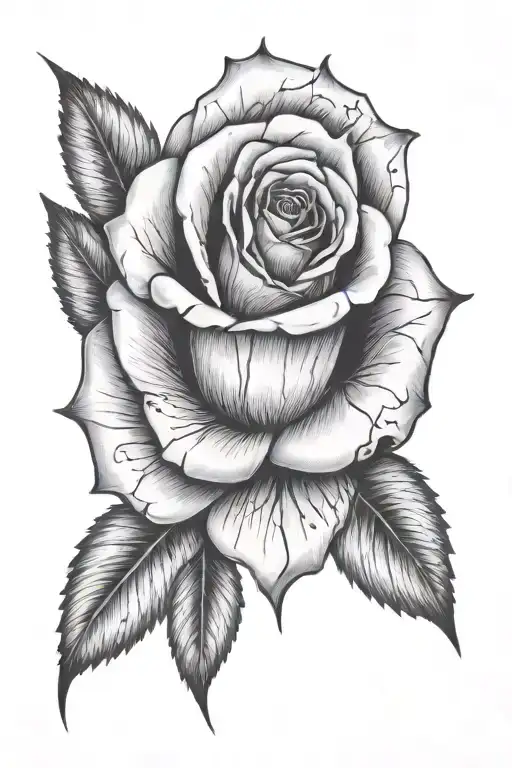 Rose Made Entirely Of Intricate Details
