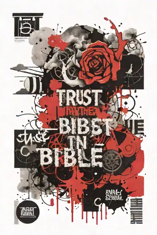 Trust In The Bible Verse Written With Clouds Surrounding