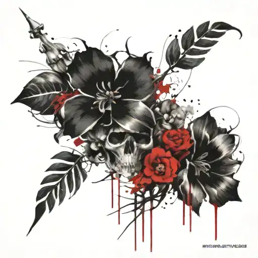 King Of Death Darkness Flowers