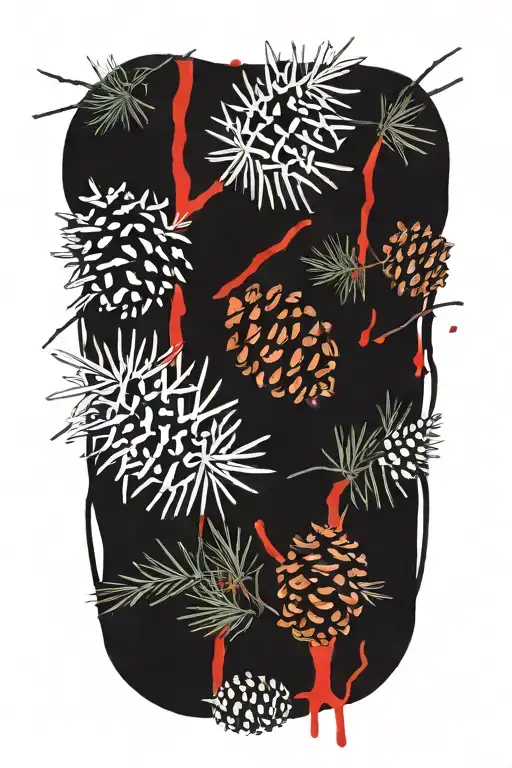 Small Pinecones And Pine Trees