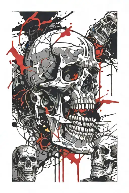 Bones Skull Evil Smile Death Blood Darkness
