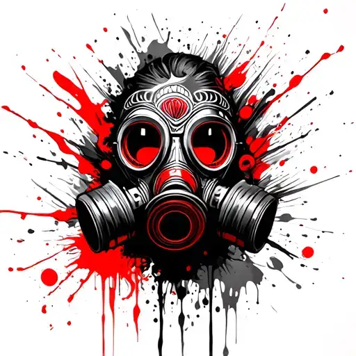 Gasmask Maori Abstract