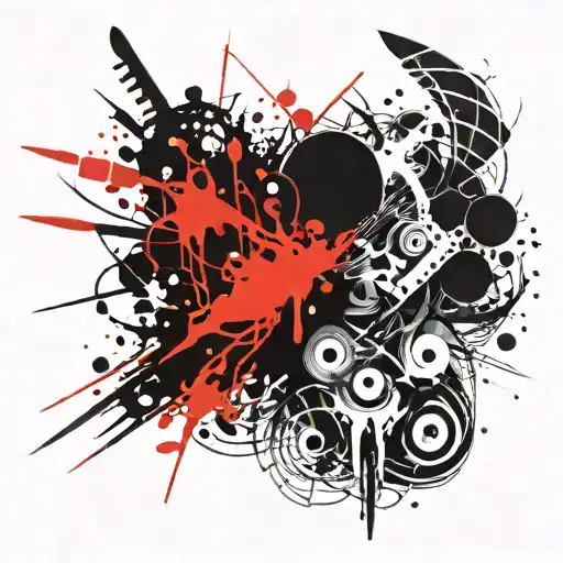 Abstract Grunge Brush Stroke Line